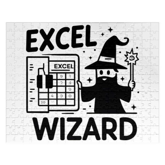 excel wizard funny accountant and bookkeeper gift Jigsaw Puzzles