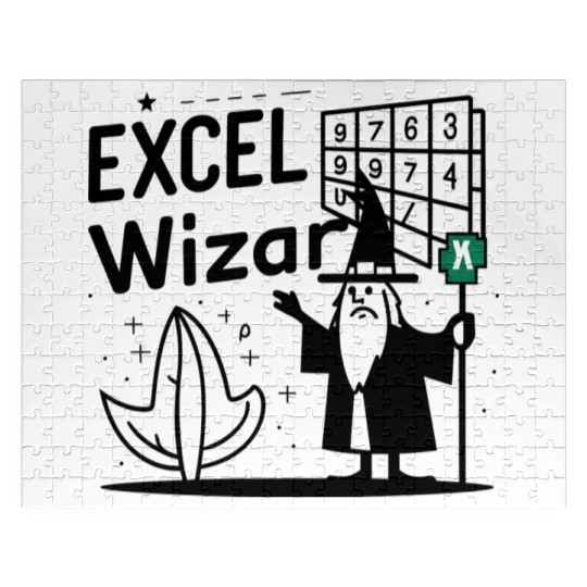 excel wizad funny accountant, bookkeeper and audit Jigsaw Puzzles