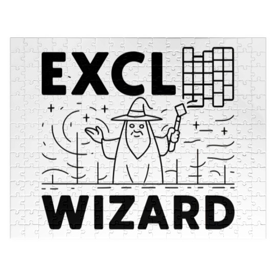 excel wizard funny accountant bookkeepers gift Jigsaw Puzzles