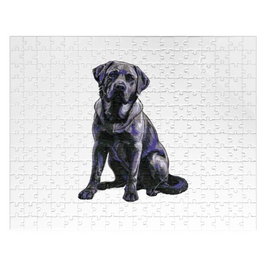 Labrador Lover I LOVE MY BLACK LAB Black Jigsaw Puzzles