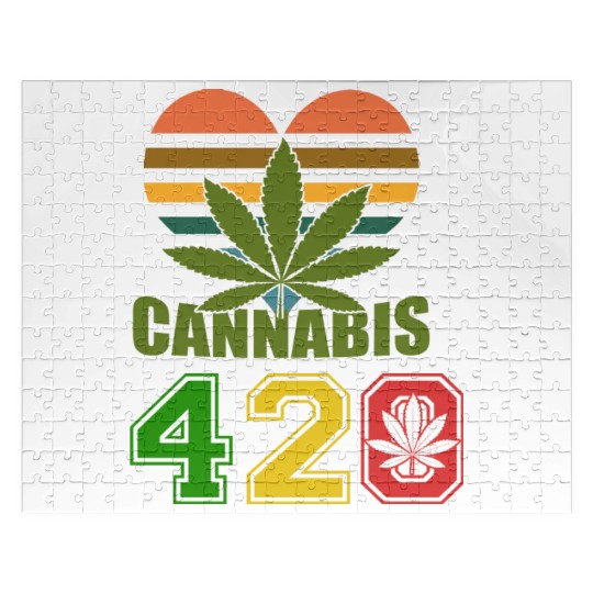 Hysteric 420 Love Good Herb Weed Marijuana Design Jigsaw Puzzles