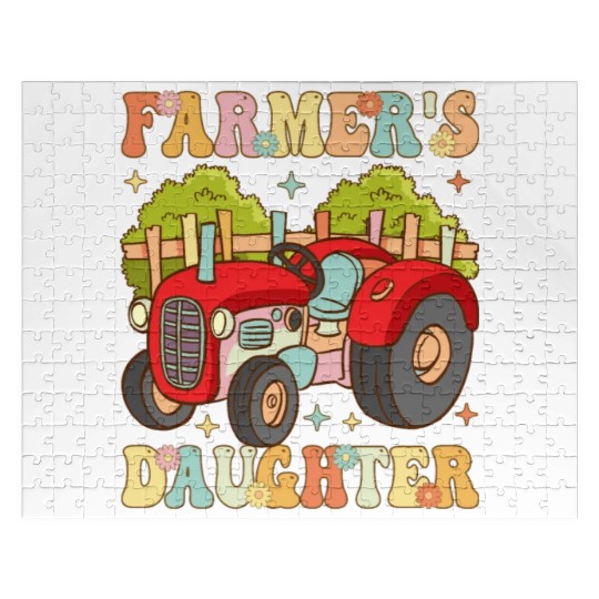 Farmer's Daughter Groovy Farming Rancher Jigsaw Puzzles