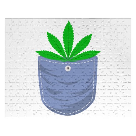 Jesting 420 Pocket Of Herb Weed Marijuana Design Jigsaw Puzzles