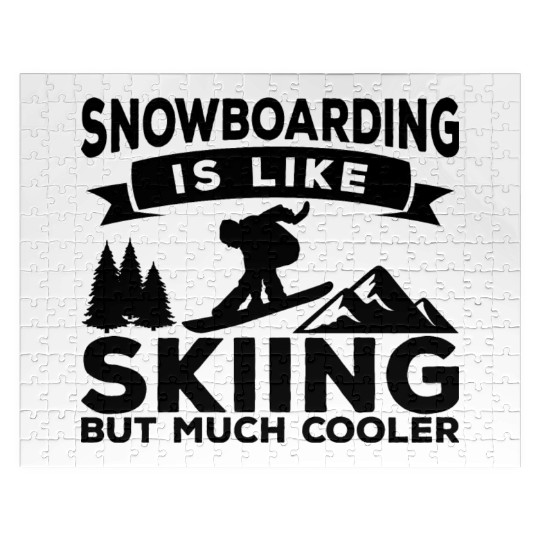 Funny Snowboarding Quote Jigsaw Puzzles