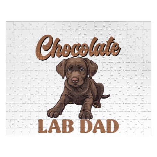 Labrador Owner PROUD CHOCOLATE LAB LAB DAD Jigsaw Puzzles