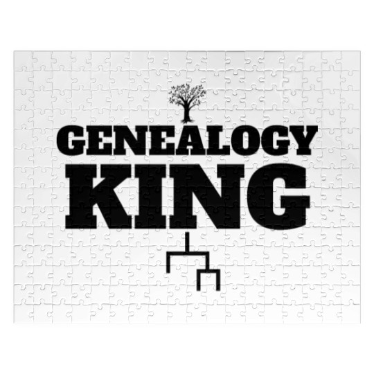Genealogy King Family Genealogist Lineage Men's Jigsaw Puzzles