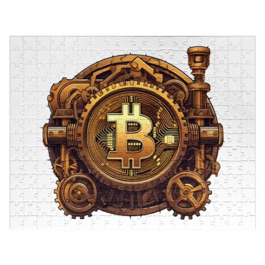 Steampunk Bitcoin Digital Currency Crypto Coin Jigsaw Puzzles