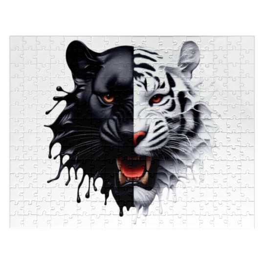 3D realistic black panther & Leopart Design Jigsaw Puzzles