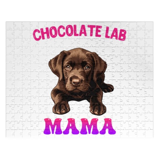 Labrador Retriever CHOCOLATE LAB MOM Labrador Jigsaw Puzzles