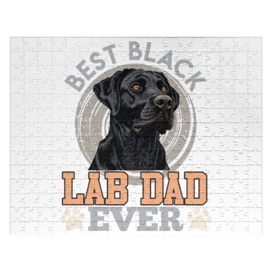 Labrador Owner BEST BLACK LAB DAD EVER Dog Jigsaw Puzzles