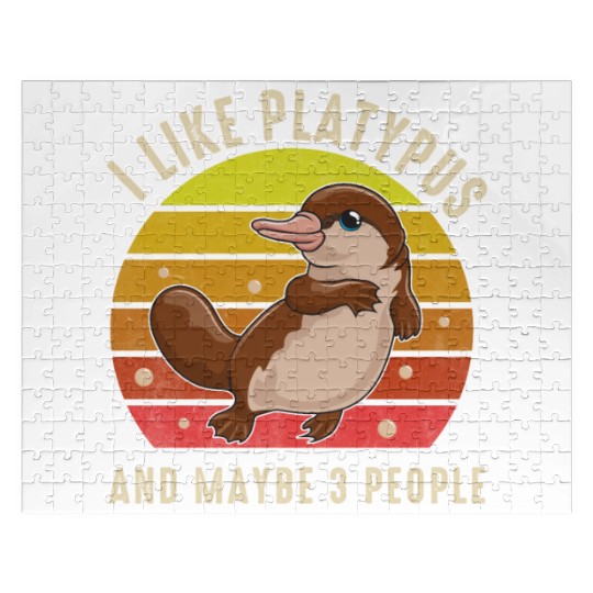 I Like Platypus And Maybe 3 People Jigsaw Puzzles