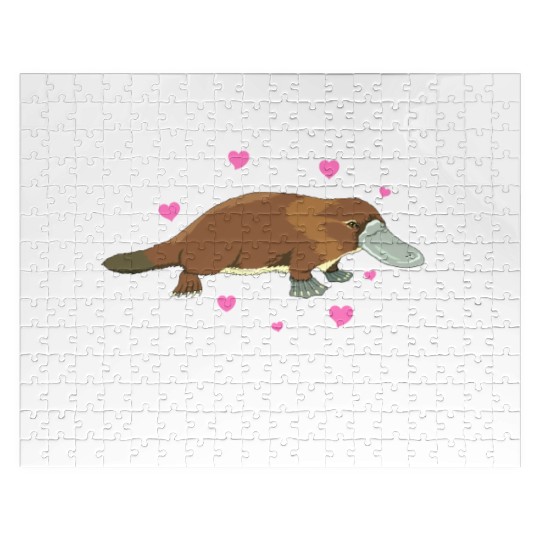 Just a girl who loves platypus funny Platypus Jigsaw Puzzles