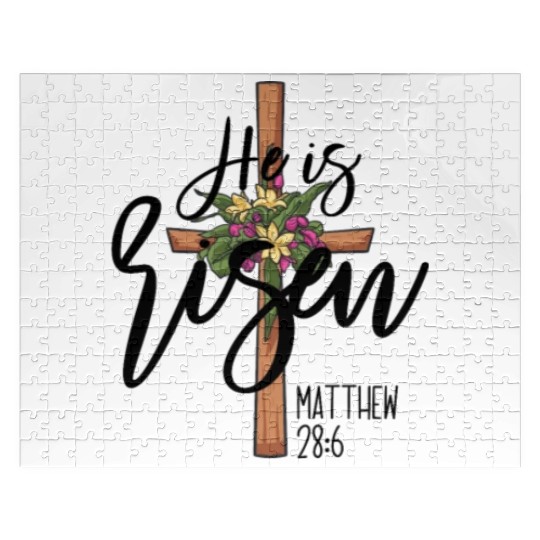He Is Risen Matthew 28:6 Christian Jesus Is Risen Jigsaw Puzzles