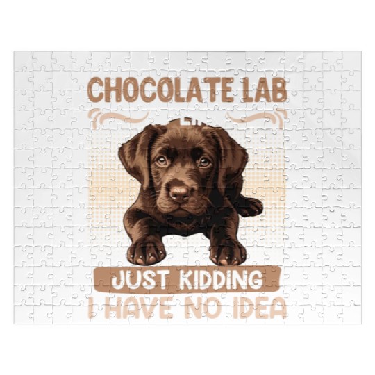Labrador Owner A DAY WITHOUT MY CHOCOLATE LAB Jigsaw Puzzles