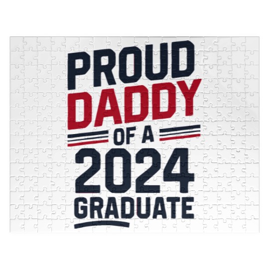 "Proud Daddy of a 2024 Graduate" Senior Class Jigsaw Puzzles