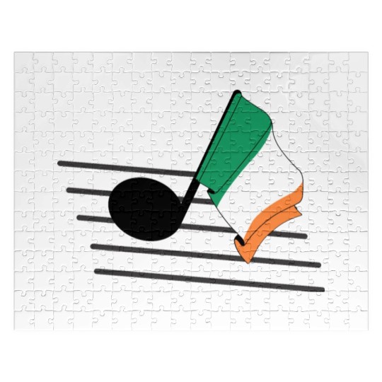 Flag music tone flag Ireland Jigsaw Puzzles