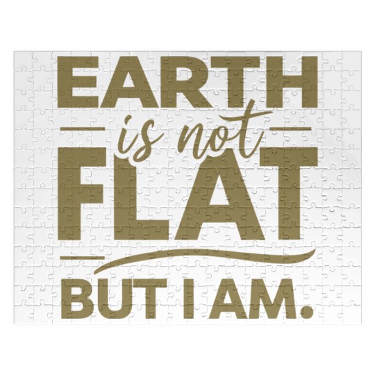 Flat Earth Satire Ironic Jokes Jigsaw Puzzles
