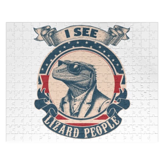 I see lizard people vintage Jigsaw Puzzles