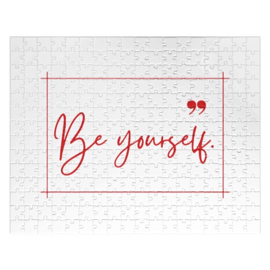 Be yourself typography minimal Jigsaw Puzzles design