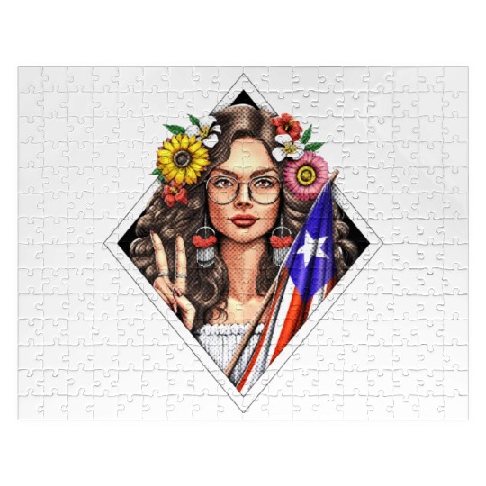 Boricua Puerto Rico Girl Jigsaw Puzzles