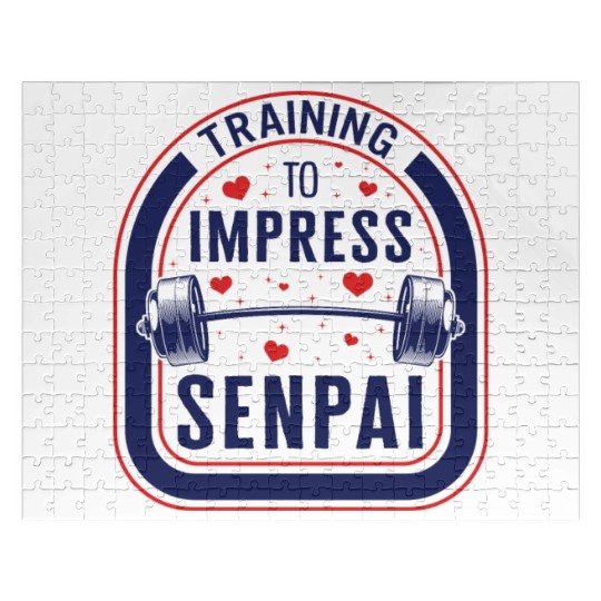 Training To Impress Senpai Gym Anime Jigsaw Puzzles