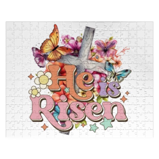 He Is Risen Christian Easter Jesus Resurrection Jigsaw Puzzles