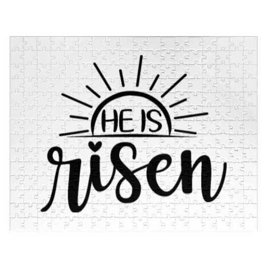 He Is Risen Sunrise Christian Easter Jesus Jigsaw Puzzles
