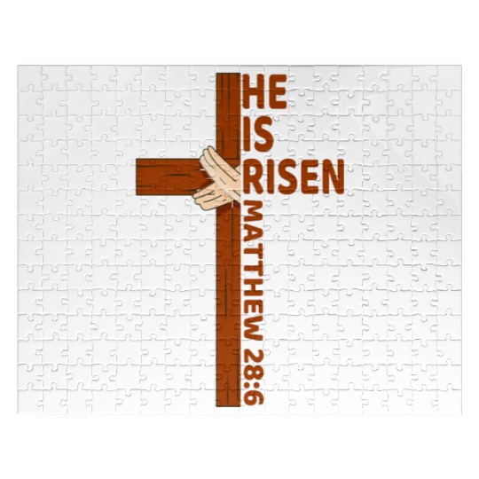 He Is Risen Matthew 28:6 Christian Easter Jesus Jigsaw Puzzles