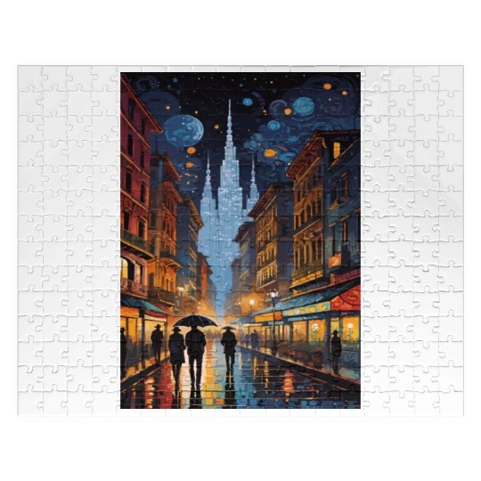 street in the night Jigsaw Puzzles