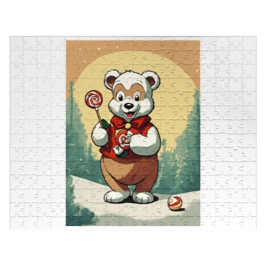 Cartoon cute teddy bear Jigsaw Puzzles