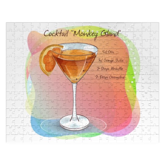 Cocktail Monkey Gland Recipe Gin Orange Juice Jigsaw Puzzles