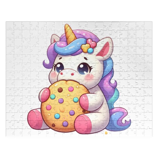 Unicorn Enjoying a Cookie Jigsaw Puzzles