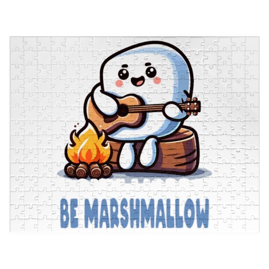 Don't Worry Be Marshmallow Cute Camping Jigsaw Puzzles