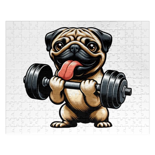 Pug Workout: Fun Dumbbell Training Jigsaw Puzzles