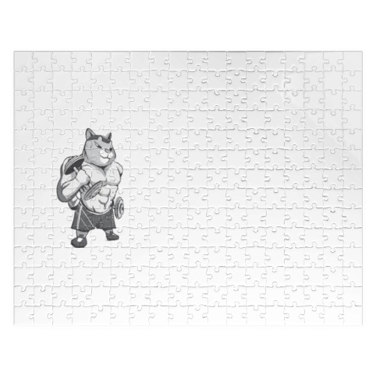 Funny Cat Meme Mewing Not Meowing Jawline Jigsaw Puzzles