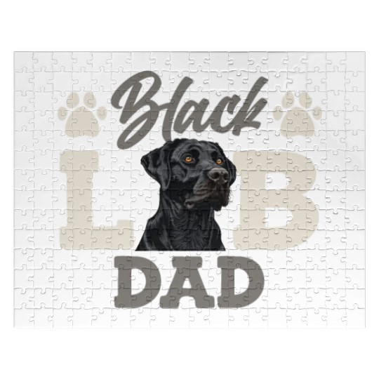 Black Labrador BLACK LAB DAD Labrador Owner Jigsaw Puzzles