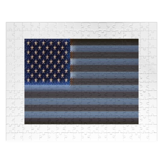 USA Flag with Space Stars & Stripes design Jigsaw Puzzles
