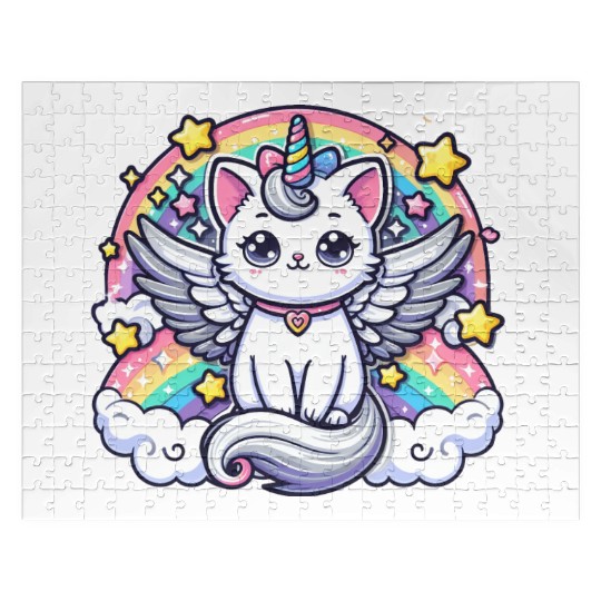 Celestial Charm Unicorn Cat Jigsaw Puzzles