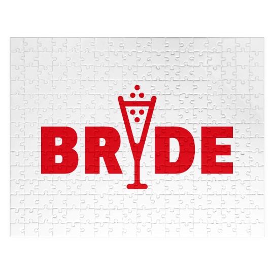 Bride Bubbly (Hen Night Bachelorette Party / Red) Jigsaw Puzzles