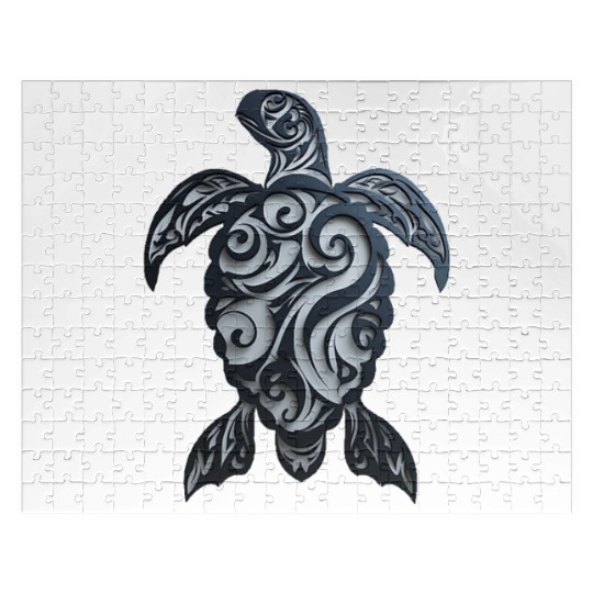Tribal Sea Turtle Jigsaw Puzzles