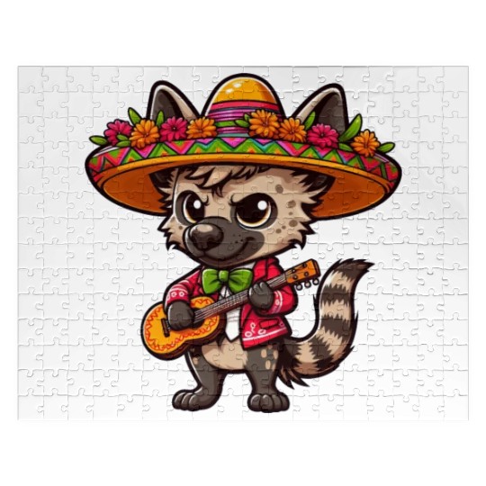 Cinco de Mayo Hyena Mariachi Guitar Jigsaw Puzzles
