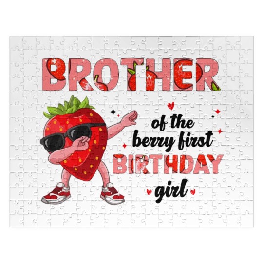 Brother of the Berry Sweet One Strawberry Jigsaw Puzzles