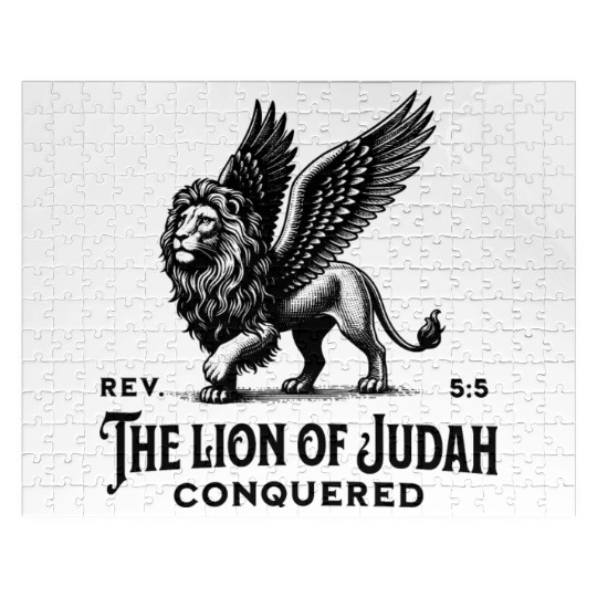 The Lion of Judah Conquered, bible verse Jigsaw Puzzles