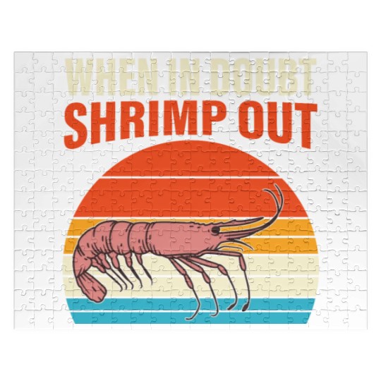 When In Doubt Shrimp Out Retro BJJ Brazilian Jigsaw Puzzles