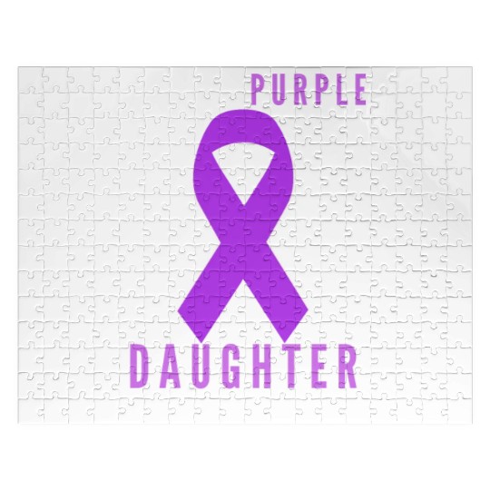 I wear purple for my daughter lupus awareness Jigsaw Puzzles