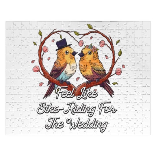 Feel Like Bike Riding For The Wedding Engagement Jigsaw Puzzles