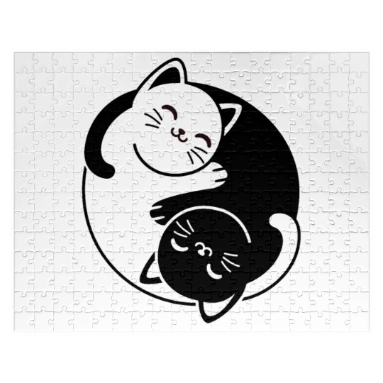 Yin and Yang Cats Jigsaw Puzzles
