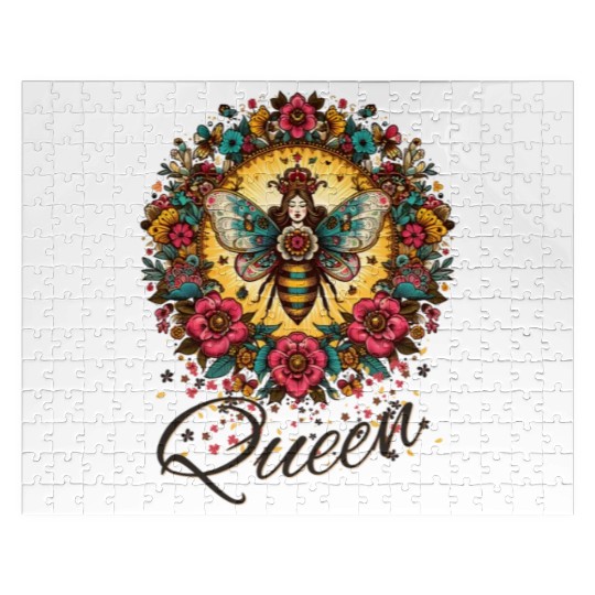Queen Bee Jewelry Jewels Cute Beekeeping Beekeeper Jigsaw Puzzles
