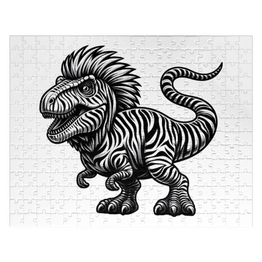 T-Rex Panda Hybrid: Mystical Mythical Creature Jigsaw Puzzles