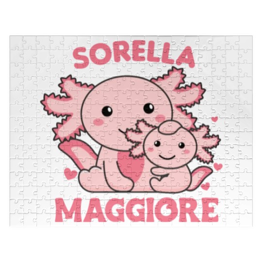 I Will Be Big Sister 2022 For Siblings axolotl Jigsaw Puzzles